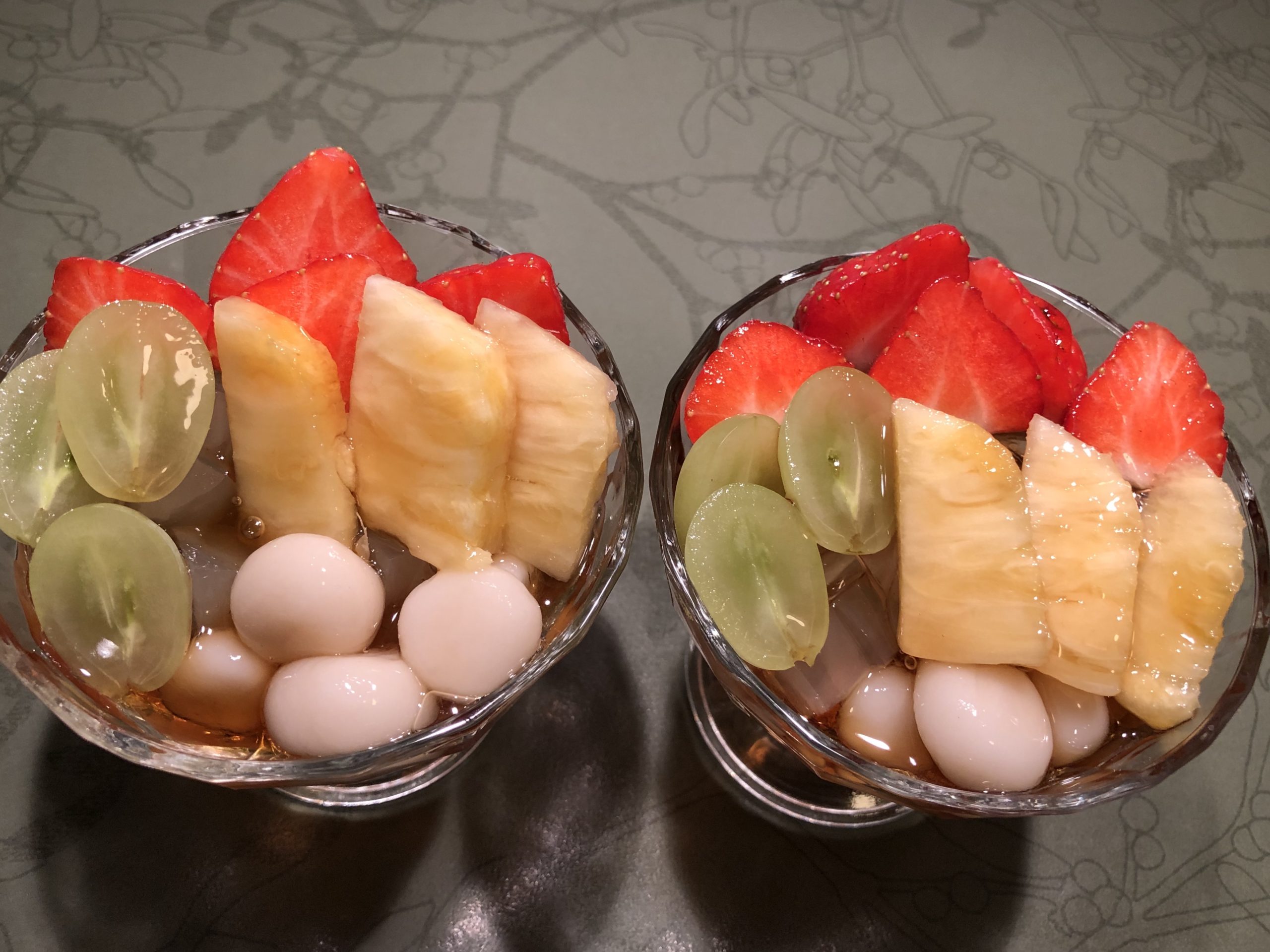 Japanese agar jelly dessert