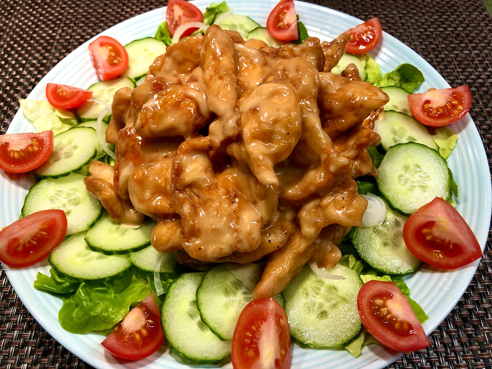Teriyaki mayo chicken salad