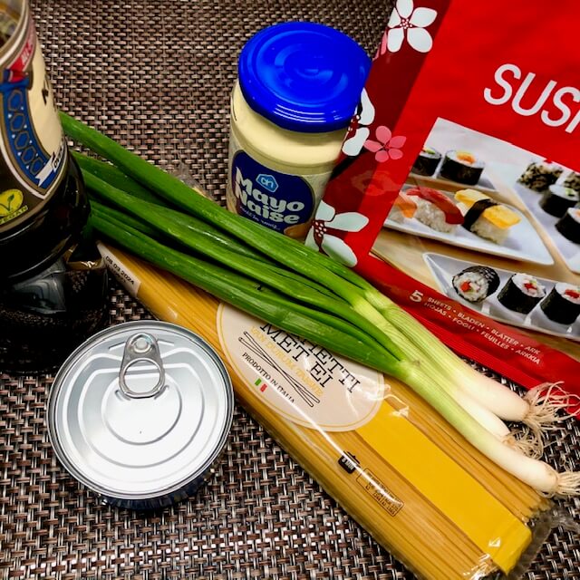 Quick Japanese tuna spaghetti - Ingredients